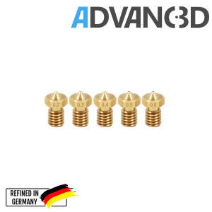Advanc3D V6 Style Nozzle aus Messing CuZn37 in 0.2mm...