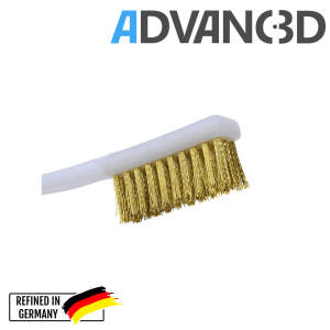 Advanc3D Stevige reinigingsborstel voor 3D printer hotends met zachte messing haren.