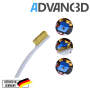 Advanc3D Robust rengøringsbørste til 3D-printere med bløde messingbørster.