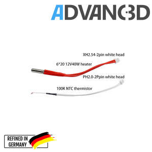 Advanc3D V5 JHead Hotend 0.4mm / 1.75mm f&uuml;r 3D Drucker mit JHead Hotends seite