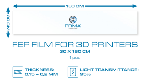 用于 3D 打印机的 PrimaCreator FEP 薄膜卷 - 30 x 160 厘米