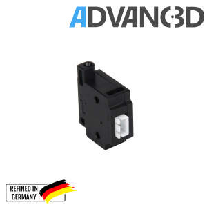 Advanc3D Filament run out Sensor F&uuml;hler f&uuml;r 3D Drucker 1.75mm Filament mit Kabel schwarz vorne
