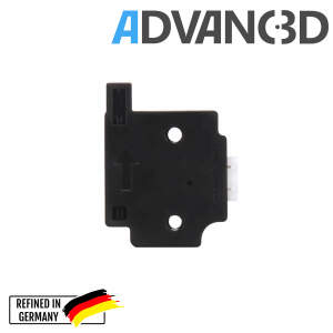 Advanc3D Filament run out Sensor F&uuml;hler f&uuml;r 3D Drucker 1.75mm Filament mit Kabel schwarz seite