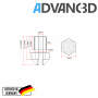 Advanc3D V6 Style Dyse til 1,75 mm filament