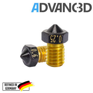 Advanc3D V6 Style Teflon Nozzle f&uuml;r 1.75mm Filament vorne