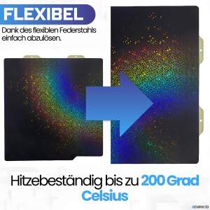 Advanc3D Flexible Druckplatte mit PEY und PEI Schicht...