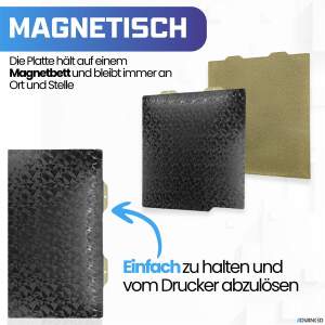 Advanc3D Flexible Druckplatte mit H1H Schicht für Bambu Lab A1 X1 X1C P1P