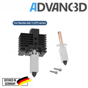 Advanc3D Hotend V2 mit wechselbarer D&uuml;se f&uuml;r Bambu Lab X1 X1c P1P
