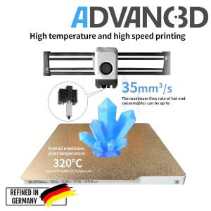 Advanc3D Hotend V2 with interchangeable nozzle for Bambu Lab X1 X1c P1P