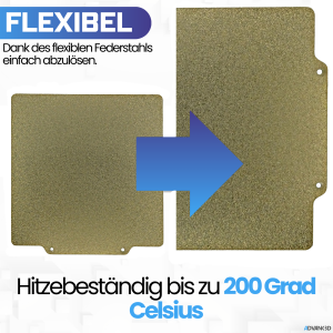 Advanc3D Flexible Druckplatte mit  PEI Schicht f&uuml;r Creality S1 3D Drucker 235x235mm