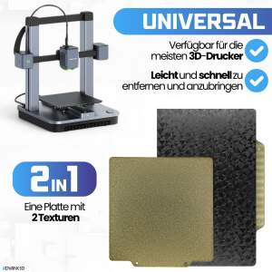 Advanc3D Flexible Druckplatte mit PEO und PEI Schicht für Creality S1 3D Drucker 235x235mm