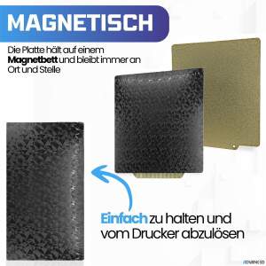 Advanc3D Flexible Druckplatte mit PEO und PEI Schicht für Creality S1 3D Drucker 235x235mm