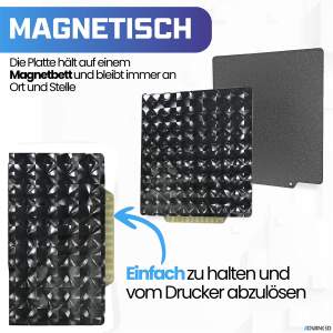 Advanc3D Flexible Druckplatte mit PED und PEI Schicht für 235x235mm 3D Drucker