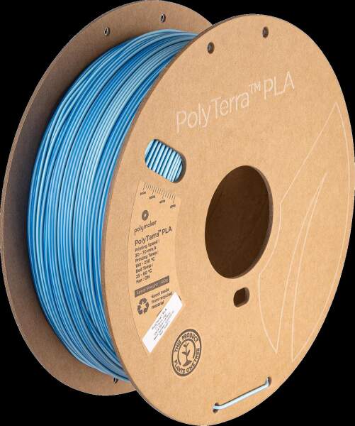 Polymaker Polyterra PLA Dual Color Filament 1,75 mm 1kg Glacier Blue 3D Druck