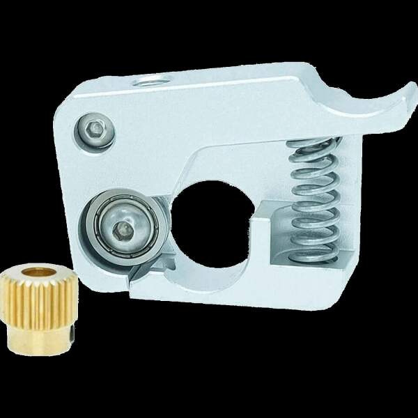 Advanc3D MK9 Aluminium Extruder Upgrade für Makerbot CTC rechte Seite silber DIY vorne