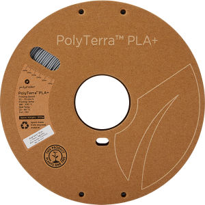 Polymaker PolyTerra PLA+ 3D-printerfilament 1,75 mm 1 kg grå miljøvenlig