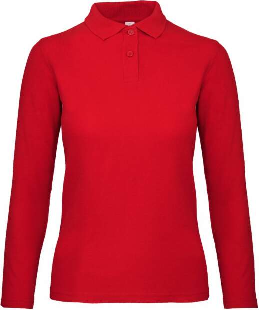 B&C | ID.001 LSL /women Damen Piqué Polo langarm