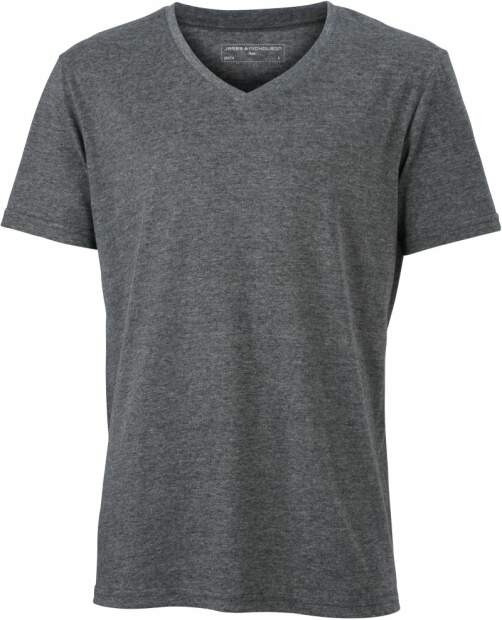 James & Nicholson | JN 974 Herren V-Ausschnitt Melange T-Shirt