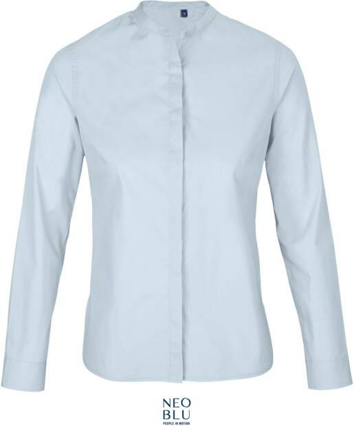 NEOBLU | Bart Women Popeline Bluse mit Maokragen langarm