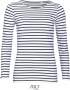 SOLS | Marine Women Damen T-Shirt langarm gestreift