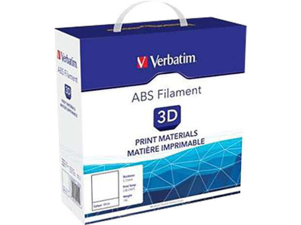 Verbatim 3D filament ABS 1,75mm wit 1kg voor precisie 3D printen