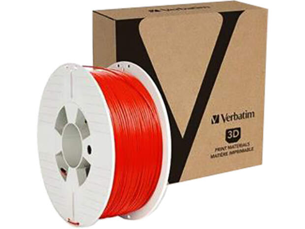 Verbatim PETG 1.75mm Red 1kg 3D printer filament for precise printing results