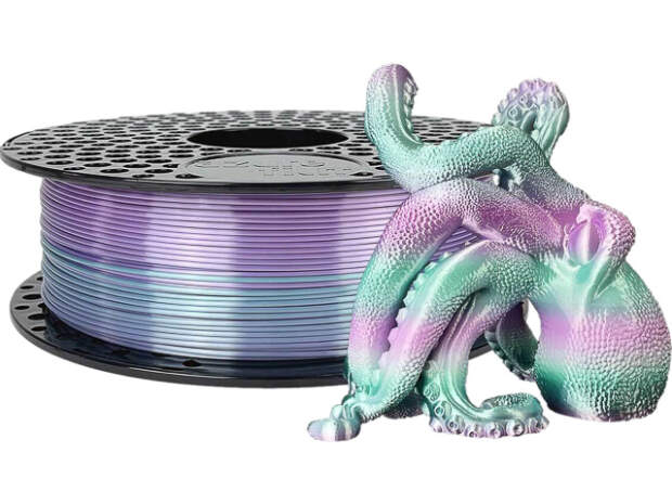 AzureFilm Silk Aurora 1,75 mm 1 kg 3D-printerfilament til print i høj kvalitet