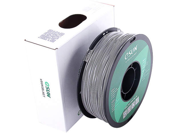 eSUN ABS+ 1,75mm zilver 1kg 3D printer filament voor nauwkeurige printresultaten