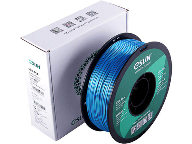 eSUN eSilk-PLA 1.75mm Cyan 1kg 3D printer filament for precise models