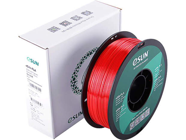 eSUN eSilk-PLA 1,75mm Rot 1kg 3D-Drucker Filament für präzise Drucke