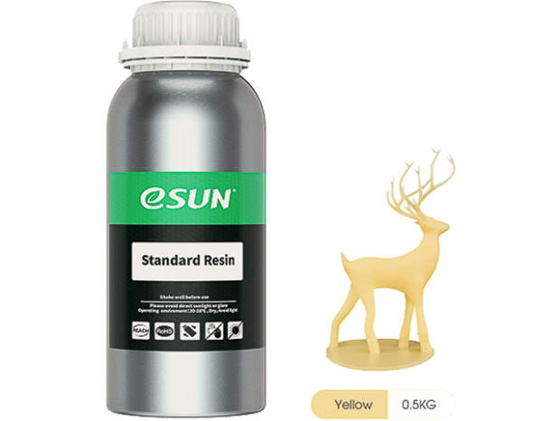 eSUN UV/LCD Standard Yellow 1kg 3D-printer resin 405nm til præcise modeller