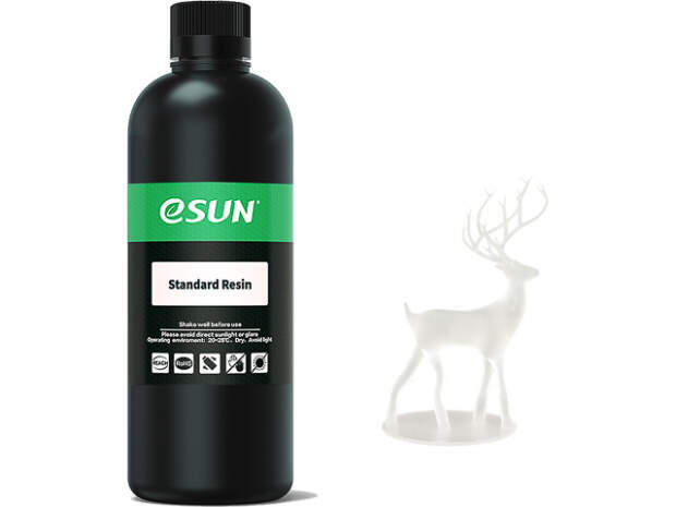 eSUN UV/LCD Standard Transparent 1kg 3D-print resin 405nm til præcise modeller