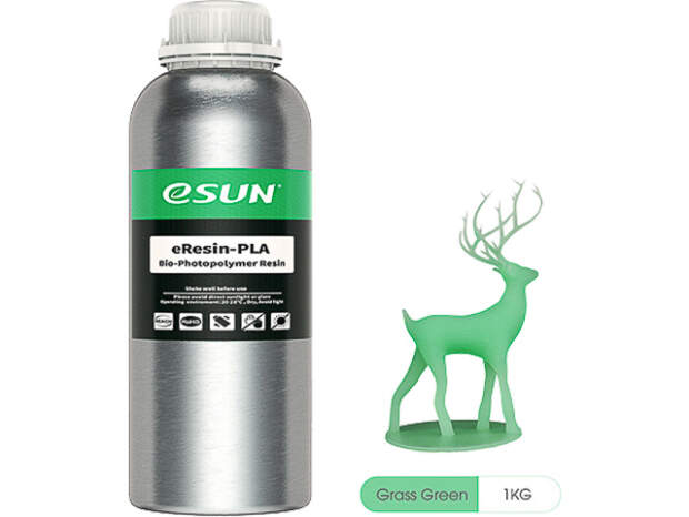 eSUN UV/LCD eResin PLA Grass Green 1kg - Högkvalitativ 3D-printingresin 405nm