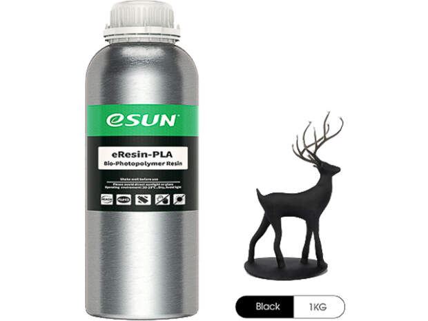 eSUN UV/LCD eResin PLA Schwarz 1kg - 3D Druck Resin 405nm für Präzisionsdruck