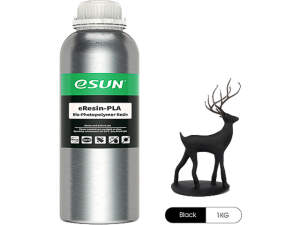 eSUN UV/LCD eResin PLA Black 1kg - 3D printing resin...