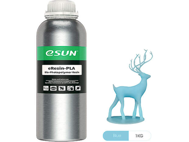 eSUN UV/LCD eResin PLA Sky Blue 1kg - High quality 3D printing resin 405nm