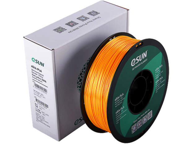 eSUN EPLA-SILK 1.75mm dark yellow 1kg 3D printing filament for precise prints