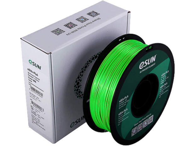 eSUN EPLA-SILK 1,75mm groen 1kg 3D printer filament voor nauwkeurige prints