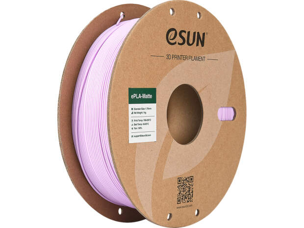 eSUN EPLA mat 1.75mm Lilac 1kg 3D printer filament for precise prints