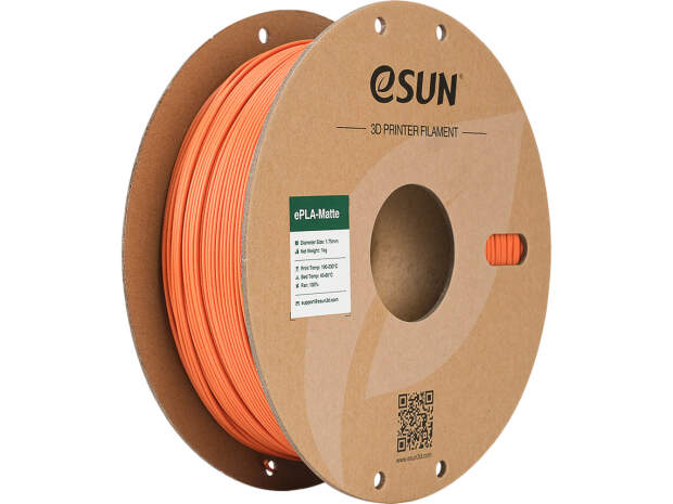 eSUN EPLA-Matte 1,75mm Tangerine 1kg 3D Drucker Filament für präzise Drucke