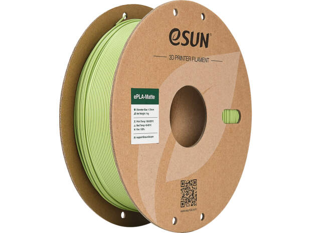 eSUN EPLA mat 1,75 mm Matcha Green 1 kg 3D-tryckfilament miljövänligt