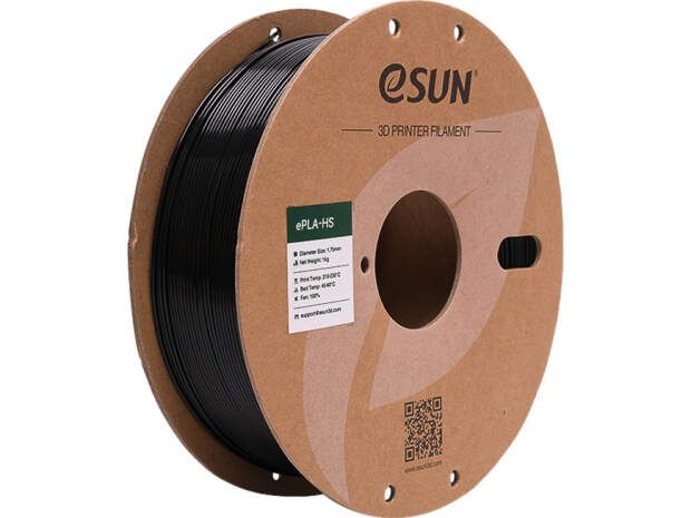 eSUN EPLA-HS 1.75mm musta 1kg 3D-tulostimen filamentti tarkkoihin tulosteisiin