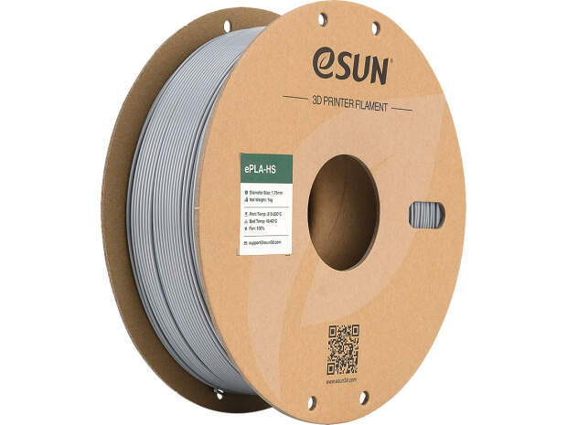 eSUN EPLA-HS 1,75mm grijs 1kg 3D printer filament voor nauwkeurige prints