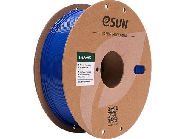 eSUN EPLA-HS 1.75mm Blue 1kg 3D printer filament for precise prints