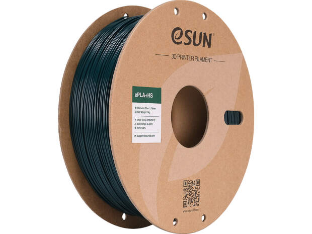 eSUN EPLA+HS 1,75mm 3D-skrivarfilament Grön 1kg spole Hög kvalitet