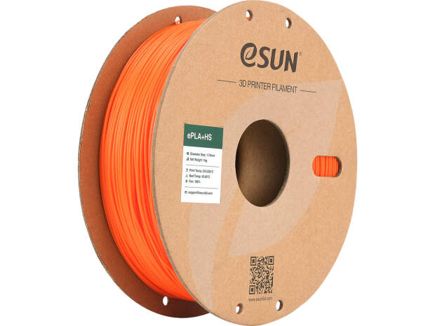 eSUN EPLA+HS 1.75mm Orange 1kg 3D printer filament for precise prints