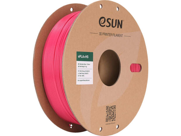 eSUN EPLA+HS 1,75 mm rosa 1 kg filament för 3D-skrivare för exakta utskrifter