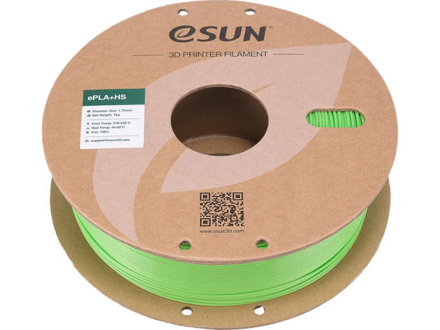 eSUN EPLA+HS 1.75mm 3D printer filament, Peak Green, 1kg spool, high quality