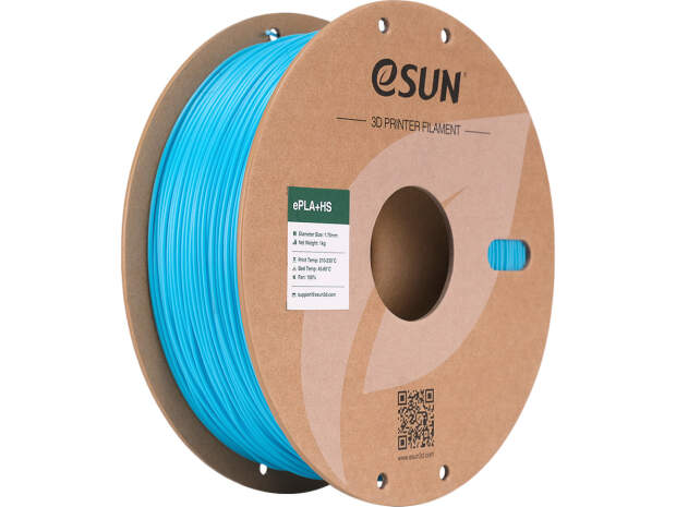 eSUN EPLA+HS 1,75 mm filament lyseblå 1 kg til 3D-printere i høj kvalitet