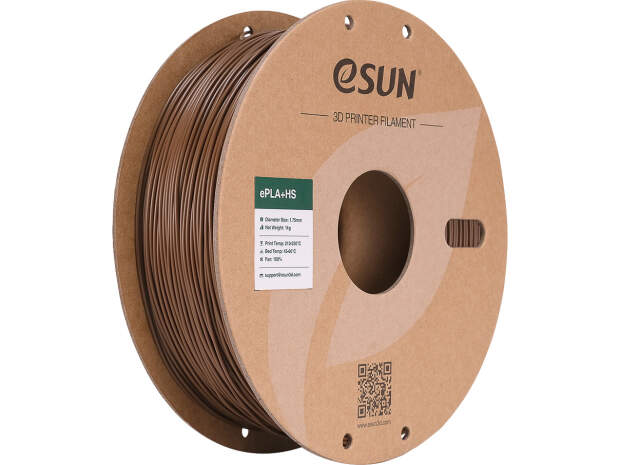 eSUN EPLA+HS 1.75mm Brown 1kg 3D printer filament for precise printing results